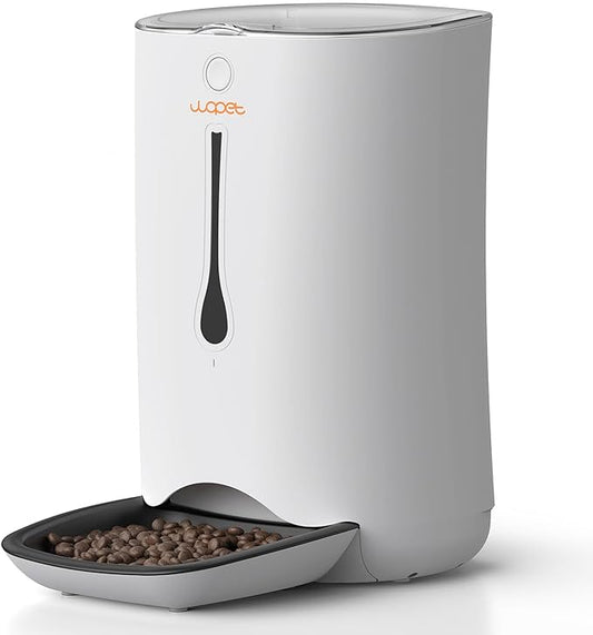 WOPET 7L Automatic Dog Feeder, Automatic Pet Feeder for Cats and Dogs, Cat Food Dispenser with Protion Control, Programmable Timer for up to 5 Meals Per Day