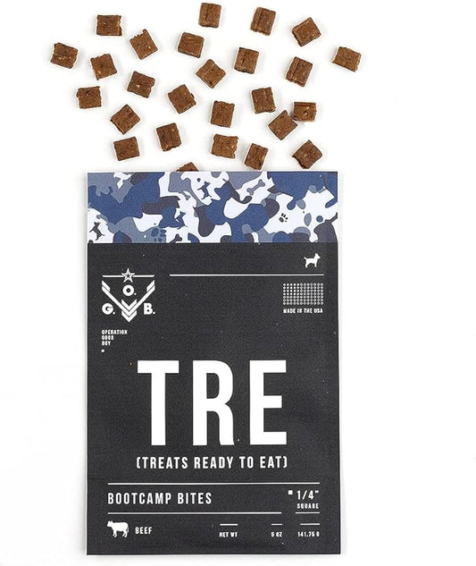 Operation Good Boy Dog Treats - 1/4" Beef Squares Bootcamp Bites | Natural, Farm-Raised Meat - Vet-Formulated AAFCO approved ingredients | Perfect Training Treats for Small to Large Dogs