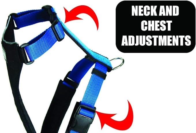 Neewa Dog Running Harness, Dog Hiking Harness (Small, Blue), Reflective Dog Harness, Dog Mushing Harness, Pitbull Harness, Husky Harness