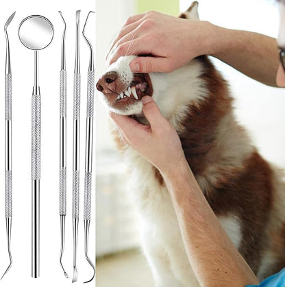 Teeth Cleaning Kit Dog Plaque Tartar Remover Tools Pet Dental Tooth Scaler and Scraper Silicone Finger Toothbrush for Puppy Cats Tooth Pick Stone Remover Dogs Oral Care Hygiene Cleaning Tools (12Pcs)