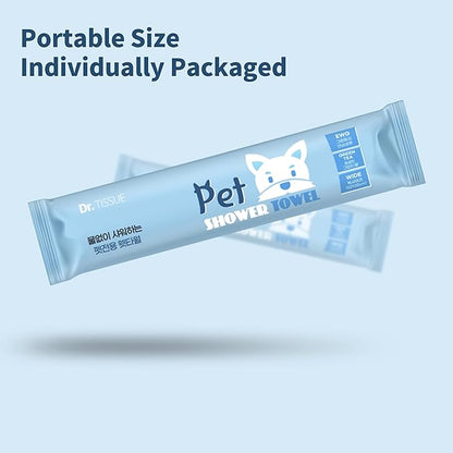 Extra Large Size - 20.5" x 12.6" Pet Wipes | Individually Packaged | Paw Wipes | Hypoallergenic | Grooming | Bathing | Green Tea Scented Deodorizing | Tear Stain | All Purpose Bath Wipes | - 5 Count
