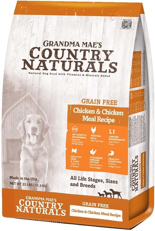 Grandma Mae'S 79700190 4 Lb Country Naturals Grain Free Chicken & Chicken Meal Dog Food, One Size
