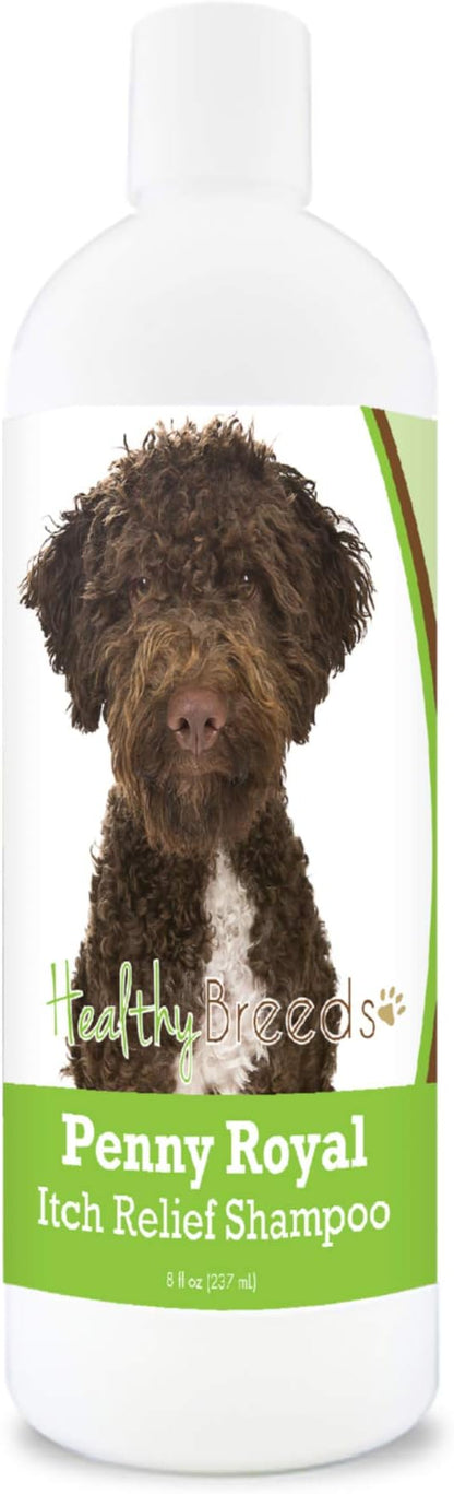 Healthy Breeds Lagotti Romagnoli Penny Royal Itch Relief Shampoo - Stop The Scratching & Relieve The Itch with Essential Oils of Eucalyptus & Cedarwood - Mint Scent - 8 oz