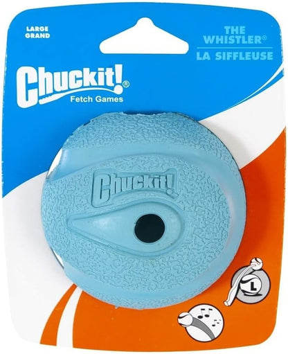 Chuckit The Whistler Ball Dog Toy, Large (3 Inch Diameter) for Dogs 60-100 lbs, Pack of 1