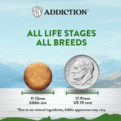 Addiction Zen Vegetarian Dry Dog Food, Rich in Isoflavones and Antioxidants, Vegetarian Dog Food, Crafted in New Zealand, for All Dog Life Stages 20lb