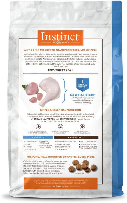 Instinct Limited Ingredient Diet Grain Free Recipe with Real Turkey Natural Dry Dog Food by Nature's Variety, 22 lb. Bag