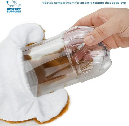 Best Pet Supplies Stuffing Free Squeaky Dog Toys for Small Dogs, Medium Dogs, and Large Dogs, Durable, Best Dog Chew Toy for Teething Puppy, Indoor Play, Holds Plastic Bottle - Fox, Raccoon, Medium