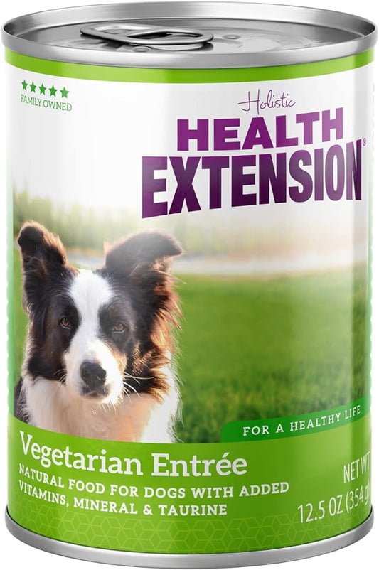 Health Extension Wet Dog Food Canned, Grain-free, Natural Food for all Puppies & Dogs with added Vitamins & Minerals, Vegetarian entree Ingredient (12.5 Oz / 362 g) (Pack of 12)
