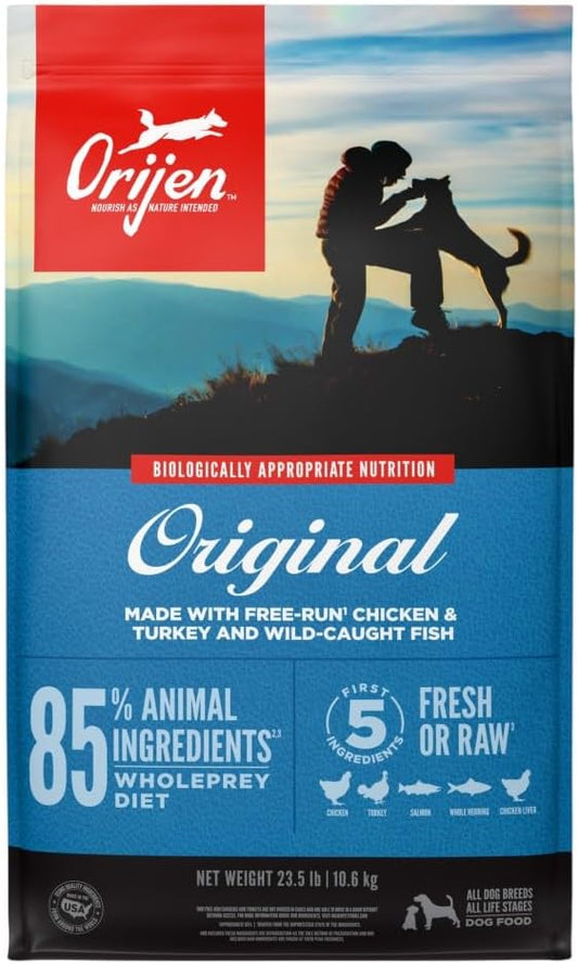 ORIJEN Original Dry Dog Food, Grain Free Dog Food for All Life Stages, Fresh or Raw Ingredients, 23.5 lb