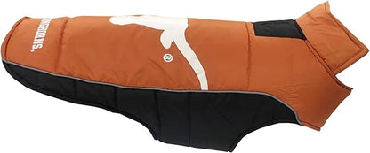Pets First Collegiate Texas Longhorns Puffer Vest for Dogs & Cats. Size Large. Warm, Cozy, and Waterproof Dog Coat, for Small and Large Dogs/Cats.