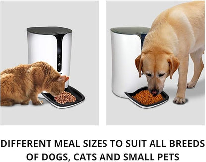 Smart Pet Feeder with 720p HD Video, 2-Way Audio, 200 oz. Programmable WiFi Cat or Dog Food Dispenser, Schedule Mealtimes, Automatic Portion Control, Free App for iPhone and Android Smartphone