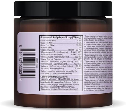 Bark & Whiskers Digestive Enzymes Kibble Diet, for Dogs & Cats, 4.23 oz. (120 g), 150 Scoops, Promotes Carb & Starch Breakdown, Veterinarian Formulated, Non-GMO, Dr. Mercola