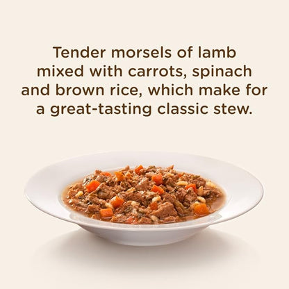 Rachael Ray Nutrish Premium Natural Wet Dog Food, Savory Lamb Stew Recipe, 8 Ounce Tub (Pack of 8)