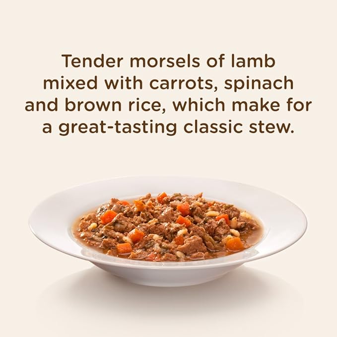 Rachael Ray Nutrish Premium Natural Wet Dog Food, Savory Lamb Stew Recipe, 8 Ounce Tub (Pack of 8)