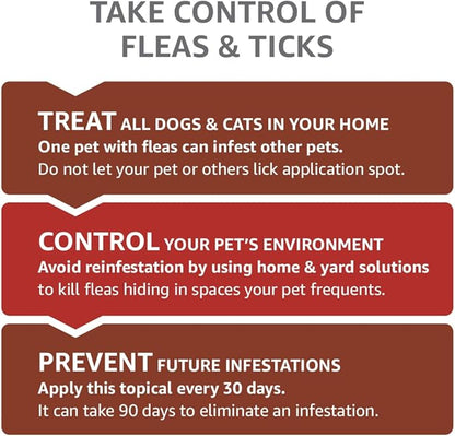 Amazon Basics Flea, Tick and Mosquito Topical for Large Dogs (21-55 pounds), 4 Count
