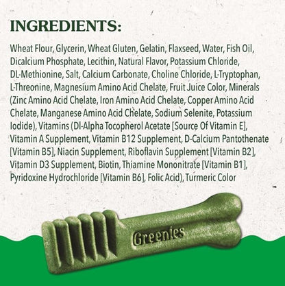 Greenies Puppy Teenie Size Natural Dental Dog Treats, 12 oz. Pack (43 Treats)