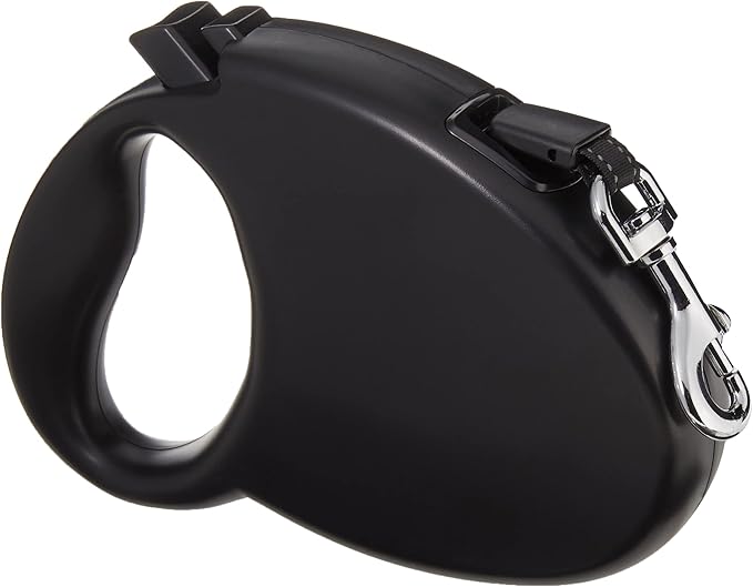 Amazon Basics Retractable Dog Leash, Medium - 16ft, Black