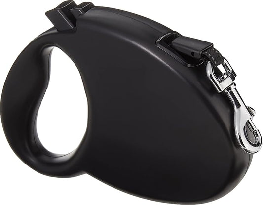 Amazon Basics Retractable Dog Leash, Medium - 16ft, Black