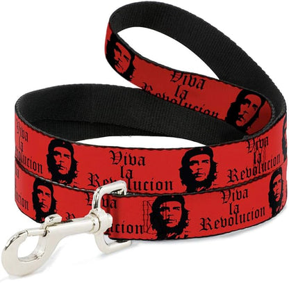 Dog Leash Che Red Black 6 Feet Long 0.5 Inch Wide