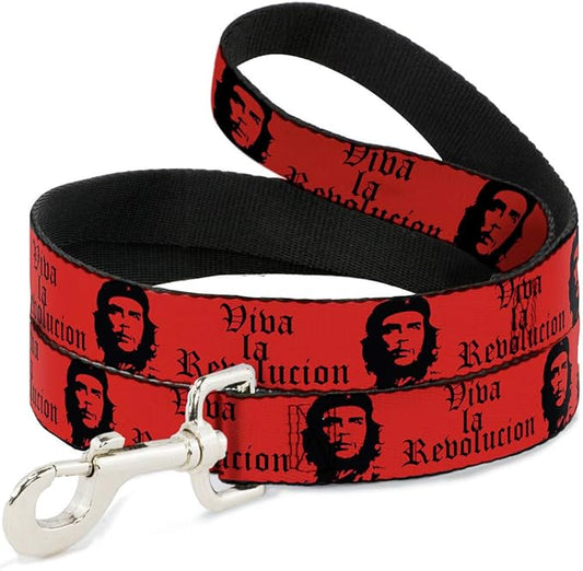 Dog Leash Che Red Black 6 Feet Long 0.5 Inch Wide
