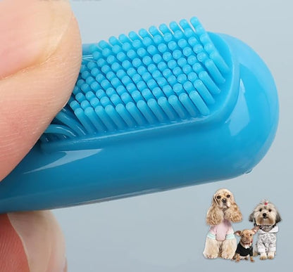 Silicone Cat Finger Toothbrush, 4Pcs Dog Toothbrush, Cleaning Kit Pet Toothbrush for Small to Large Dogs Cats Teeth Cleaning &Dental Care