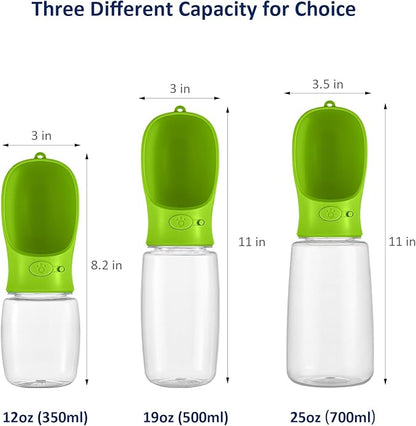 WePet Portable Dog Water Bottle with Food Container, 25 OZ + 6 OZ, Leak Proof Puppy Water Dispenser with Drinking Feeder for Pets Outdoor Walking, Hiking, Travel, Food Grade Plastic