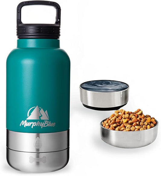Dog Water Bottle | 32 Oz. Dog Travel Water Bottle | Lid w/Built-in Carabiner | Portable Dog Water Bottle | Portable Dog Water Bowl | Water Bottle for Dogs | Dog Water Bottle Portable