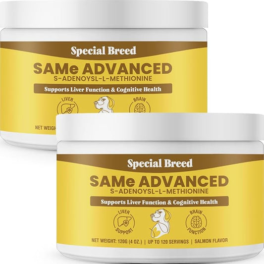 Same for Dogs - S-Adenosyl-L-Methionine, Same Advanced, Liver Support Supplement for Dogs, Brain and Cognitive Support, Sam e for Dogs (120 Grams, 2 Pack)