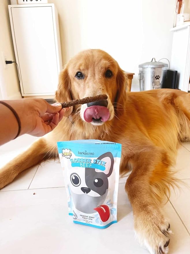 BUDDY BUDDER Bark Bistro Company, Beef Slobber Stix, Wheat & Grain Free All Natural Chewy Dog Jerky, Healthy Dog Jerky Treats, Made in USA, 8oz