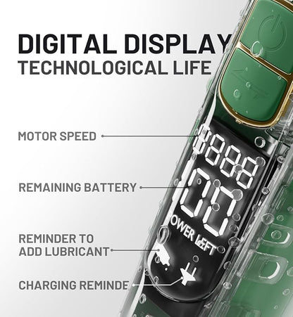 Dog Clippers for Grooming Low Noise, Dog Paw and Hair Trimmer with 3-Speed Digital Display, Detachable Waterproof Dog Trimmer for Grooming, Rechargeble Pet Grooming Clippers for Dogs Professional