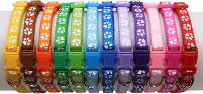YOY 12 pcs/Set Soft Nylon Puppy Whelping ID Collars - Adjustable Reusable Washable Baby Dog ID Bands Pet Identification for Breeders, Neck 8" - 13"
