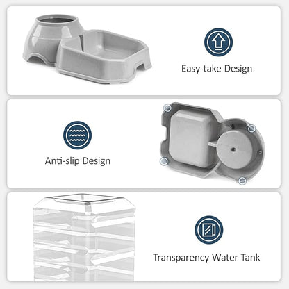 Large Dog Water Bowl Dispenser, 3 Gallon Automatic Gravity Cat Waterer, Self-Filling Large Capacity Pet Water Dispenser Station, 100% BPA-Free, Transparency, Safe and Unplugged for Pet Dogs and Cats