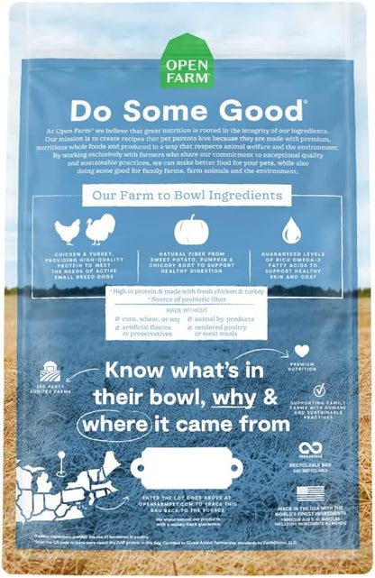 Open Farm Ancient Grains Dry Dog Food, Humanely Raised Meat Recipe with Wholesome Grains and No Artificial Flavors or Preservatives (Small Breed, 11 Pound (Pack of 1))