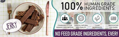 Premium Duck & Blueberry 5 oz. Dog Jerky Treats | 100% Human Grade | USA Made | High Protein | Grain Free | Limited Ingredients | No Filler | BHA-BHT Free | Soft-Tender