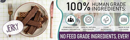 Premium Duck & Blueberry 12 oz. Dog Jerky Treats | 100% Human Grade | USA Made | High Protein | Grain Free | Limited Ingredients | No Filler | BHA-BHT Free | Soft-Tender