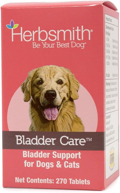 Herbsmith Bladder Care for Cats and Dogs – Maintains Urinary Health for Dogs and Cats – Dog and Cat Kidney Support – 270 Tablets
