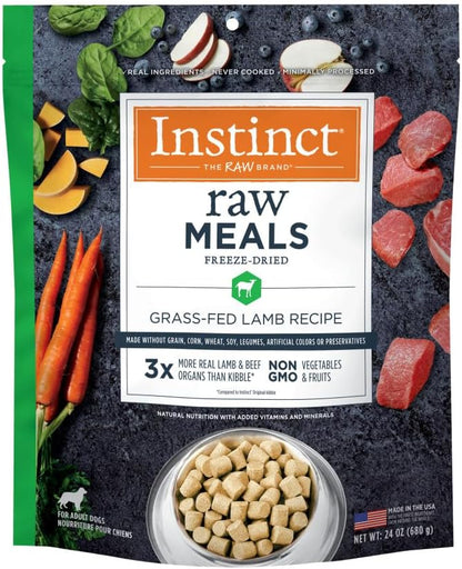 Instinct Freeze Dried Raw Meals Grain Free Recipe Dog Food - Lamb, 24 oz.