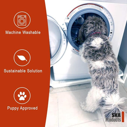 Cute Washable Dog Training Puppy Pee Pads | 8 Pack Flower, Heart | Large Multi-Purpose Reusable Eco Friendly | Super Absorbent Safe Waterproof Bottom Layer | House Breaking, Incontinence, Whelping