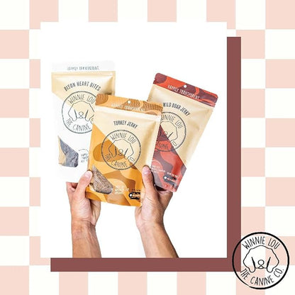 Winnie Lou Jerky Organic Jerky Dog Treats Made in The USA Human Grade Dog Treats Dog Jerky Treats All Natural Dog Treats Healthy Dog Treats (Wild Boar 2 Pack)