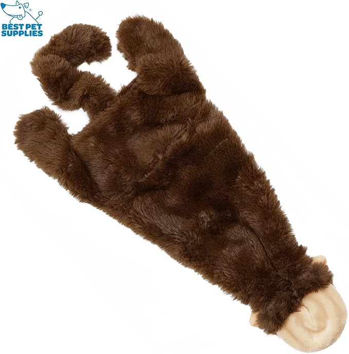 Best Pet Supplies Stuffing Free Squeaky Dog Toys for Small Dogs, Medium Dogs, and Large Dogs, Durable, Best Dog Chew Toy for Teething Puppy, Indoor Play, Holds Plastic Bottle - Monkey, Medium