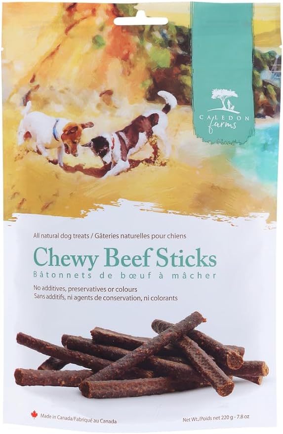 Caledon Farms Chewy Beef Sticks Dog Treats: 220G/7.8OZ