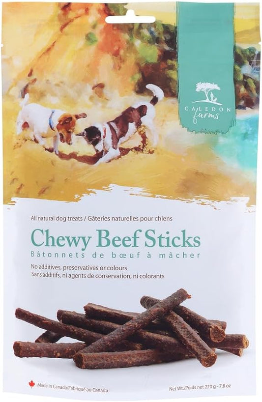 Caledon Farms Chewy Beef Sticks Dog Treats: 220G/7.8OZ