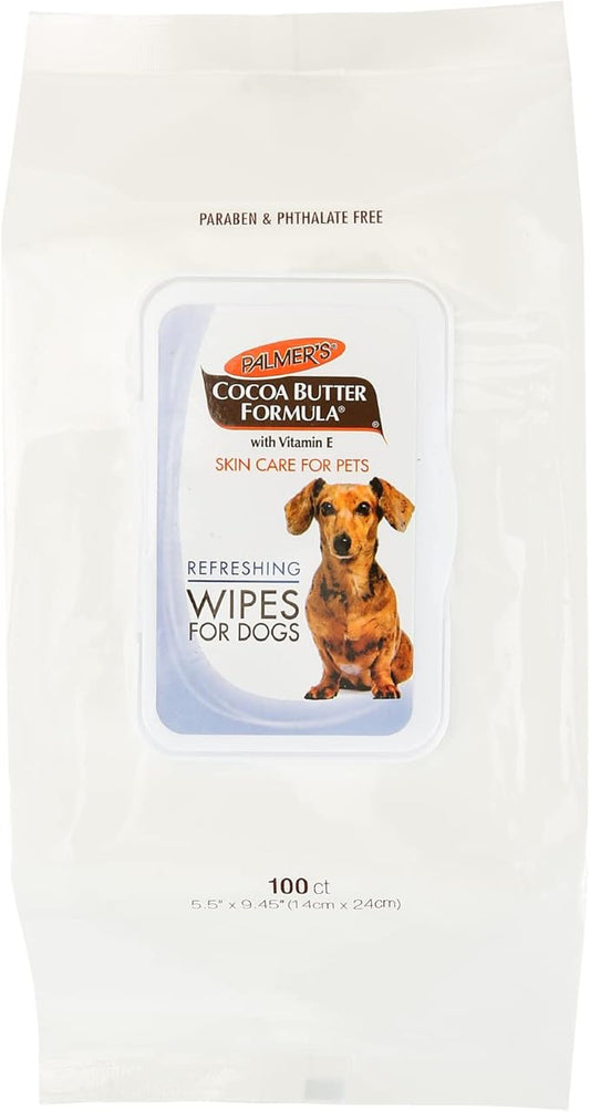 Palmer's for Pets Coconut Oil Gentle Refreshing Wipes for Puppies, 100 Ct - 3 Pack | Palmers Coconut Oil Puppy Wipes - Gentle Pet Grooming Wipes for Dogs with Coconut Oil