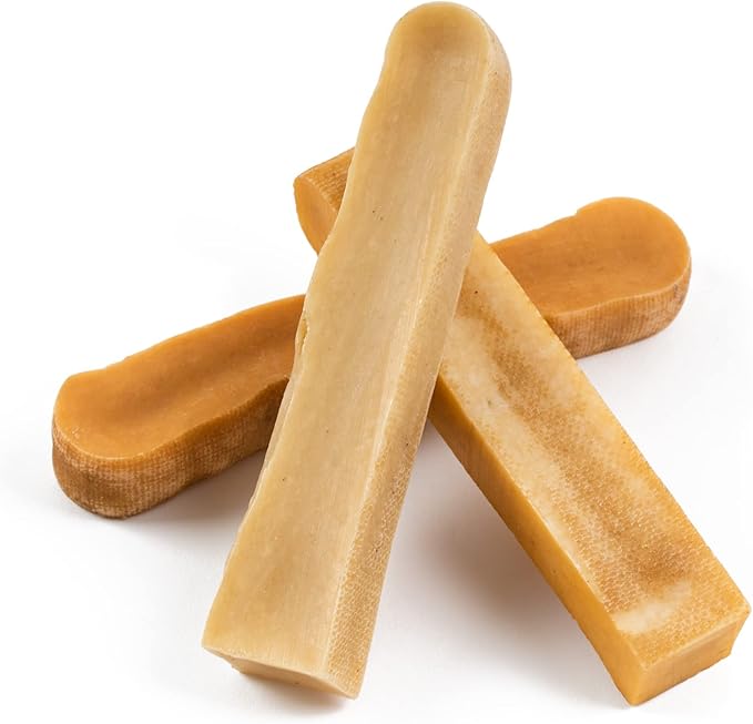Premium Himalayan Yak Cheese Dog Chews - Aggressive Chewers' Delight - Large Size, 3-Pack - Grain-Free, Lactose-Free, Dental Boost