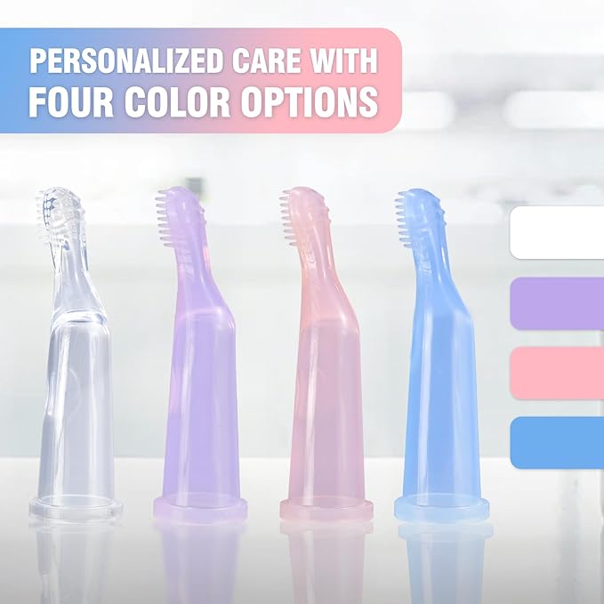 Pet Dental Care Kit | Cat Finger Toothbrush | Small Dogs & Cats | Secure Grip Thumb Brushes | Gentle Silicone Bristles | Anti-Bite & Extended Design