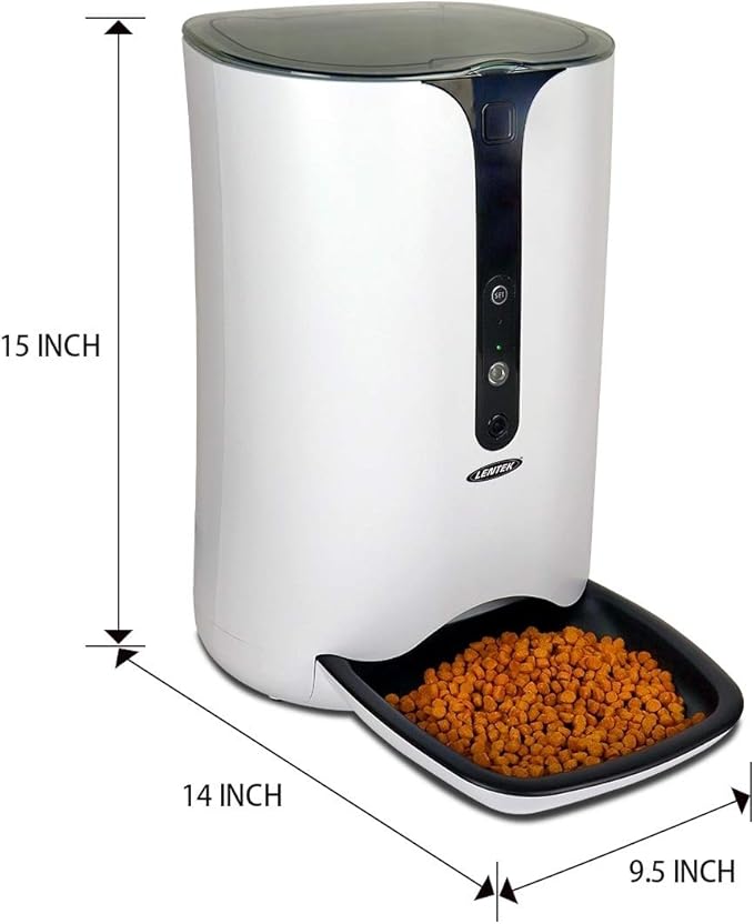 Smart Pet Feeder with 720p HD Video, 2-Way Audio, 200 oz. Programmable WiFi Cat or Dog Food Dispenser, Schedule Mealtimes, Automatic Portion Control, Free App for iPhone and Android Smartphone