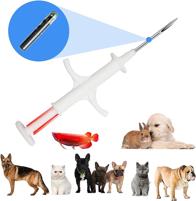Microchip for Dogs and Cats Universal Standard 20 Pack 1.4x8mm 15 Gauge Needle Pet Identification ID Tags ISO 11784/5 FDX-B