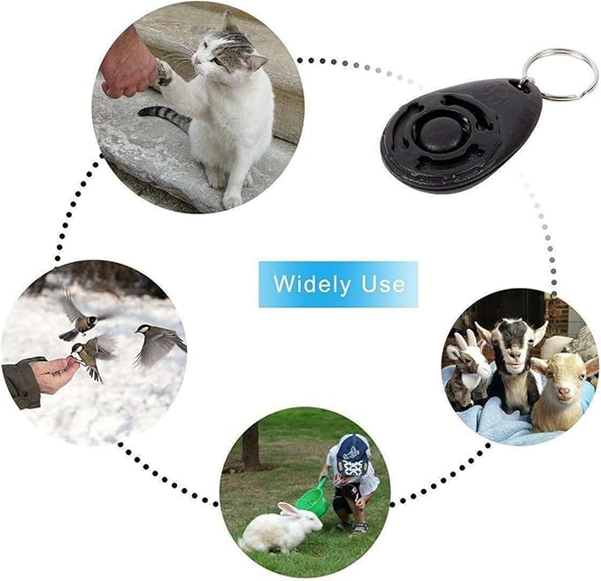 Black Clicker Easy to Use with Button Dog Training Accessories Training and Behavior Aids