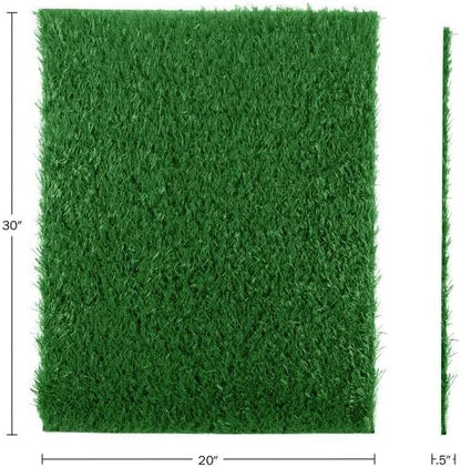 Pee Pads for Dogs - Set of Three 30x20-Inch Replacement Turf Grass Mats for Potty Training - Dog Housebreaking Supplies for Medium Pets by PETMAKER