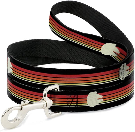 Star Wars Pet Leash, Dog Leash, Star Wars Millennium Falcon Stripe Black/Multi Color, 4 Feet Long 1.0 Inch Wide